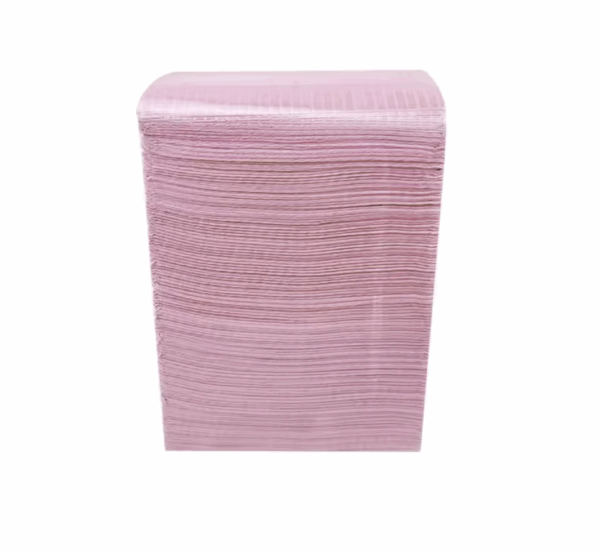 Baberos dentales impermeables, 125 unid. por paquete. Rosado